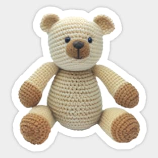 Teddy Bear Crochet Baby Toy Sticker